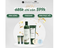 Cặp dầu gội xả gừng trắng kích mọc tóc Weilaiya Ginger 